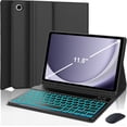 thumbnail image 1 of Keyboard Case for Samsung Galaxy Tab A9+/A9 Plus 11"( Model：SM-X216/X210/X218),Slim Lightweight Stand Cover with Magnetically Detachable Wireless Bluetooth Keyboard and Mouse, 1 of 9