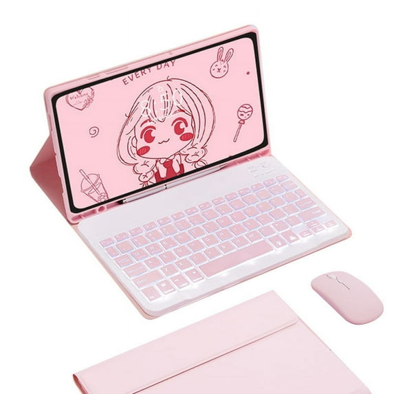 Keyboard Case for Samsung Galaxy Tab A9 Plus/A9+ 11 Inch 2023 Tablet, Model SM-X216 SM-X210 SM-X218, Smart Cover with Detachable Wireless Backlit Bluetooth Keyboard and Mouse