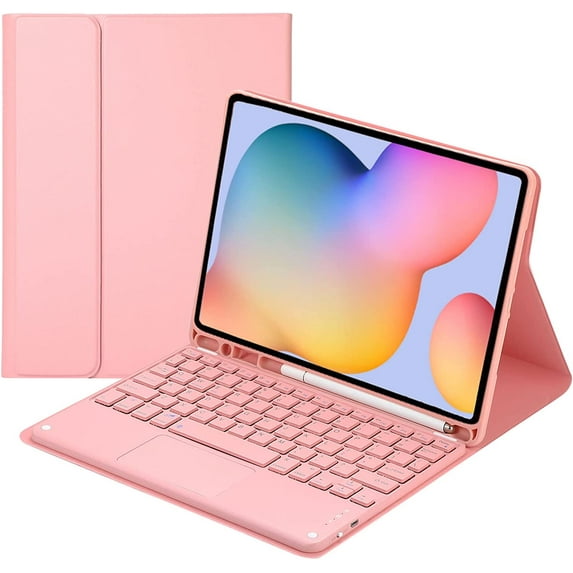 Keyboard Case for Samsung Galaxy Tab S6 Lite 10.4 Inch 2022/2020, Detachable Bluetooth Keyboard, Smart Trackpad, Full-Body Protection Cover with S Pen Holder (Model SM-P610/P613/P615/P619)