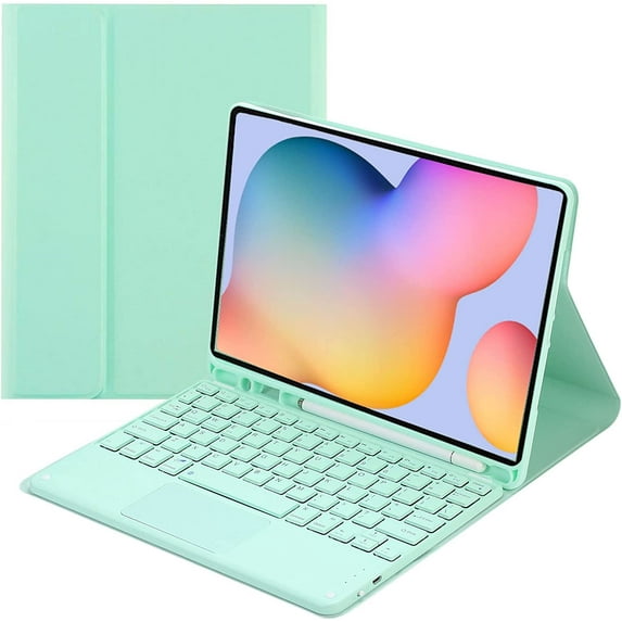 Keyboard Case for Samsung Galaxy Tab S6 Lite 10.4 Inch 2022/2020, Detachable Bluetooth Keyboard, Smart Trackpad, Full-Body Protection Cover with S Pen Holder (Model SM-P610/P613/P615/P619)