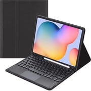 Keyboard Case for Samsung Galaxy Tab S6 Lite 10.4 Inch 2022/2020, Detachable Bluetooth Keyboard, Smart Trackpad, Full-Body Protection Cover with S Pen Holder Model SM-P610/P613/P615/P619