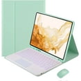 thumbnail image 1 of Keyboard Case for Samsung Galaxy Tab S8/Tab S7 11 inch, Wireless Detachable 7 Colors Backlit Keyboard with Mouse, Smart Touchpad, Slim Lightweight Stand Cover with S Pen Holder, 1 of 7