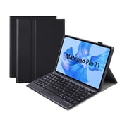 Keyboard Case for Huawei MatePad Pro 11 2022, Soft TPU Protective Cover with Magnetically Detachable Wireless Bluetooth Keyboard