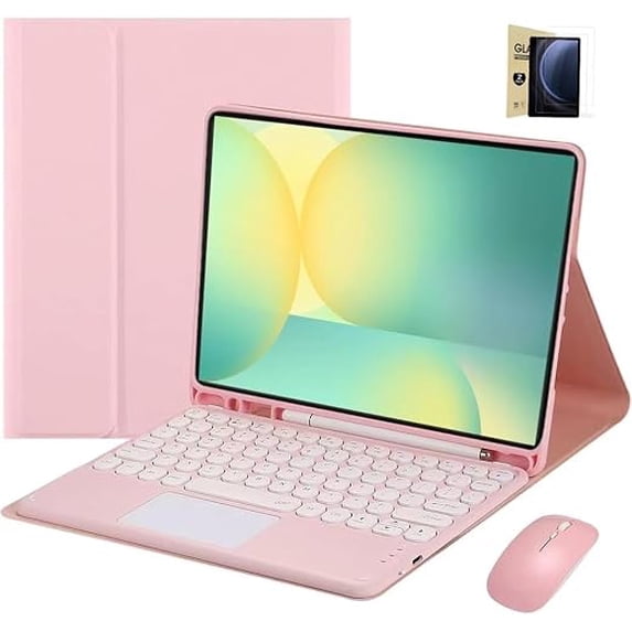 Keyboard Case for Lenovo Tab M11 / Idea Tab 11 / K11 LTE, Magnetic Detachable Touch Keyboard + Mouse, 2 Screen Protectors,Pink