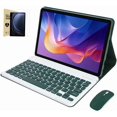 thumbnail image 1 of Keyboard Case for Lenovo Yoga Tab 11.1 2025, Magnetically Detachable Bluetooth Keyboard with Wireless Mouse, 2‑Pack Screen Protectors Included,Green, 1 of 5