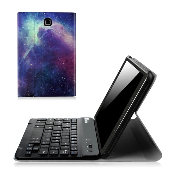 Keyboard Case for Samsung Galaxy Tab E 8.0 - Slim Fit PU Leather Stand Cover w/ Removable Bluetooth Keyboard, Galaxy