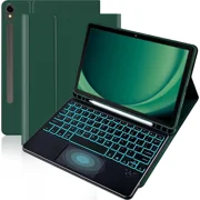 Keyboard Case for Samsung Galaxy Tab S10 FE Plus 13.1 inch 2025 SM-X620/X626B/X626 with Trackpad 7 Color Backlit Removable Keyboard Case Cover