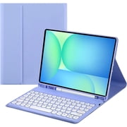 Keyboard Case for Samsung Galaxy Tab S10 FE+ Plus 5G Tablet Case 13.1 Inch with S Pen Holder, Slim Stand Cover Detachable Keyboard