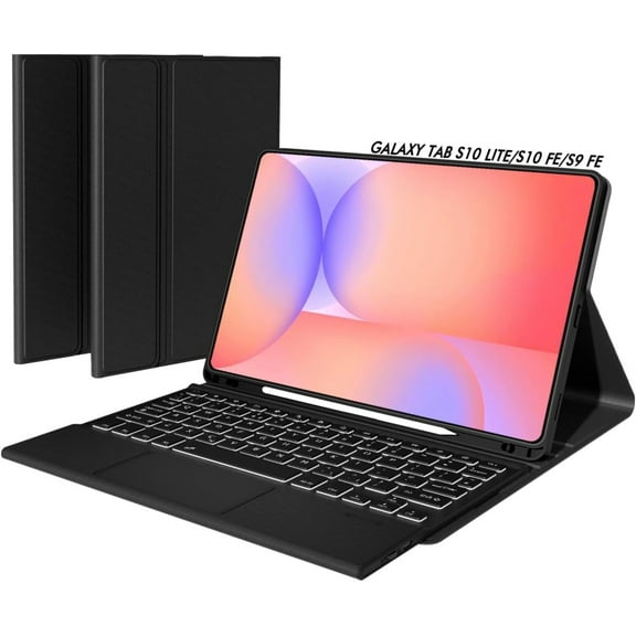 Keyboard Case for Samsung Galaxy Tab S10 Lite 10.9" 2025 / S10 FE / S9 FE / S9, Bluetooth Keyboard with Trackpad