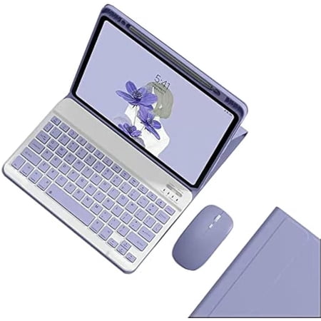 Keyboard Case for iPad 10.2" 9th 8th 7th Generation, with Detachable Bluetooth Keyboard and Mouse,Built-in Pencil Holder