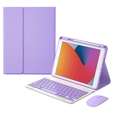 Keyboard Case for iPad 10.2" 9th 8th 7th Generation, Magnetically Detachable Wireless Keyboard with Mouse Pencil Holder for 10.2 inch iPad 9/iPad8/iPad7