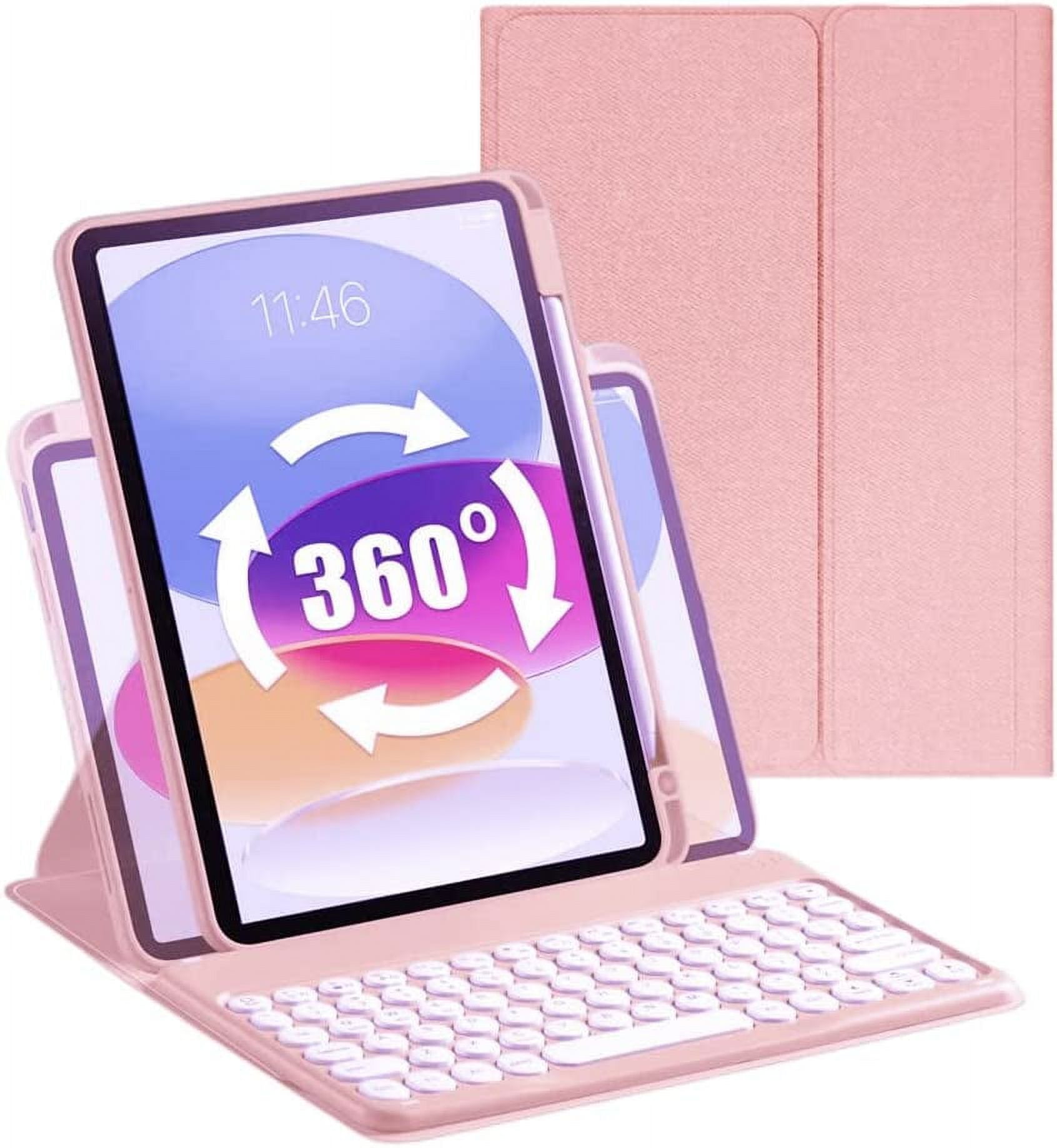 Rotatable iPad 10th Gen 2022 Keyboard Case with Pencil