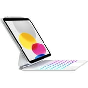 Keyboard Case for iPad 10th Generation, Organic-Silicon PU, Magic Magnetic Stand Keyboard for iPad 10 with Multi-Touch Trackpad, Floating Design, 7 Colors Backlit, Bluetooth
