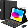 thumbnail image 1 of Keyboard Case for iPad 9th/8th/7th Generation 10.2 inch 2021/2020/2019, iPad 10.2" Case with Keyboard and mouse, 7 Color Backlit Removable Bluetooth Wireless Folio Case, 1 of 6