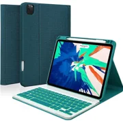 Keyboard Case for iPad Air 11 Inch M4 2026/M3 2025/M2 2024, iPad Air 5th/4th Gen 10.9 inch 2022/2020, iPad Pro 11 inch 4th 3rd 2nd 1st Gen 2022/2021/2020/2018 with Backlits Pencil Holder