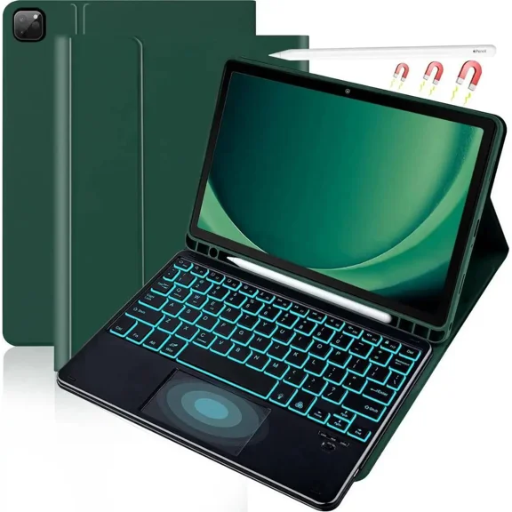 Keyboard Case for iPad Air 13 Inch M4 2026 M3 2025 M2 2024, iPad Pro 12.9 6th 2022/5th 2021/4th 2020/3rd 2018 Gen, Detachable Bluetooth Keyboard with Trackpad 7 Colors RGB Backlit, Pencil Holder