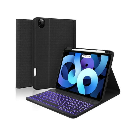 Keyboard Case for iPad Air 5th/4th Gen 10.9 inch 2022/2020, iPad Pro 11 inch 4th 3rd 2nd 1st Gen 2022/2021/2020/2018, Detachable Wireless Backlit Magnetic Keyboard, Built-in Pencil Holder, Smart Cov
