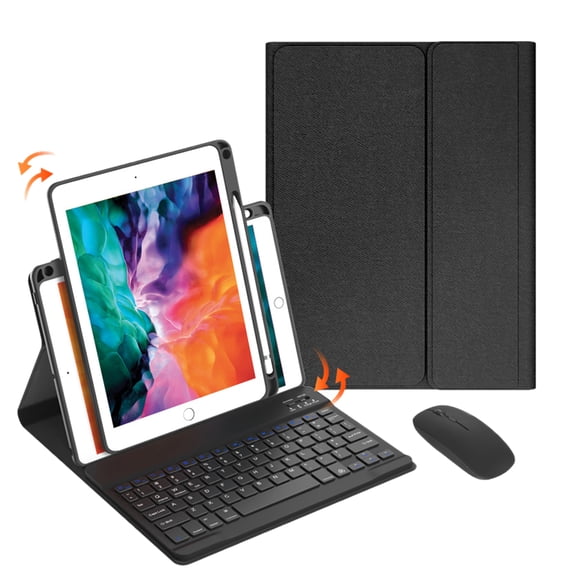 Keyboard Case for iPad Pro 11 2nd/3rd/4th ,360° Rotatable iPad Pro 11 (2022/2021/2020) Keyboard Case with Bluetooth Keyboard and Mouse,Smart Folio Tablet Cover with Pencil Holder