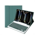 thumbnail image 1 of Keyboard Case for iPad Pro 11-inch M4 (2024) A2836 A2837 A3006, Soft TPU Back Cover with Magnetically Detachable Wireless Bluetooth Keyboard, Dark Green, 1 of 5