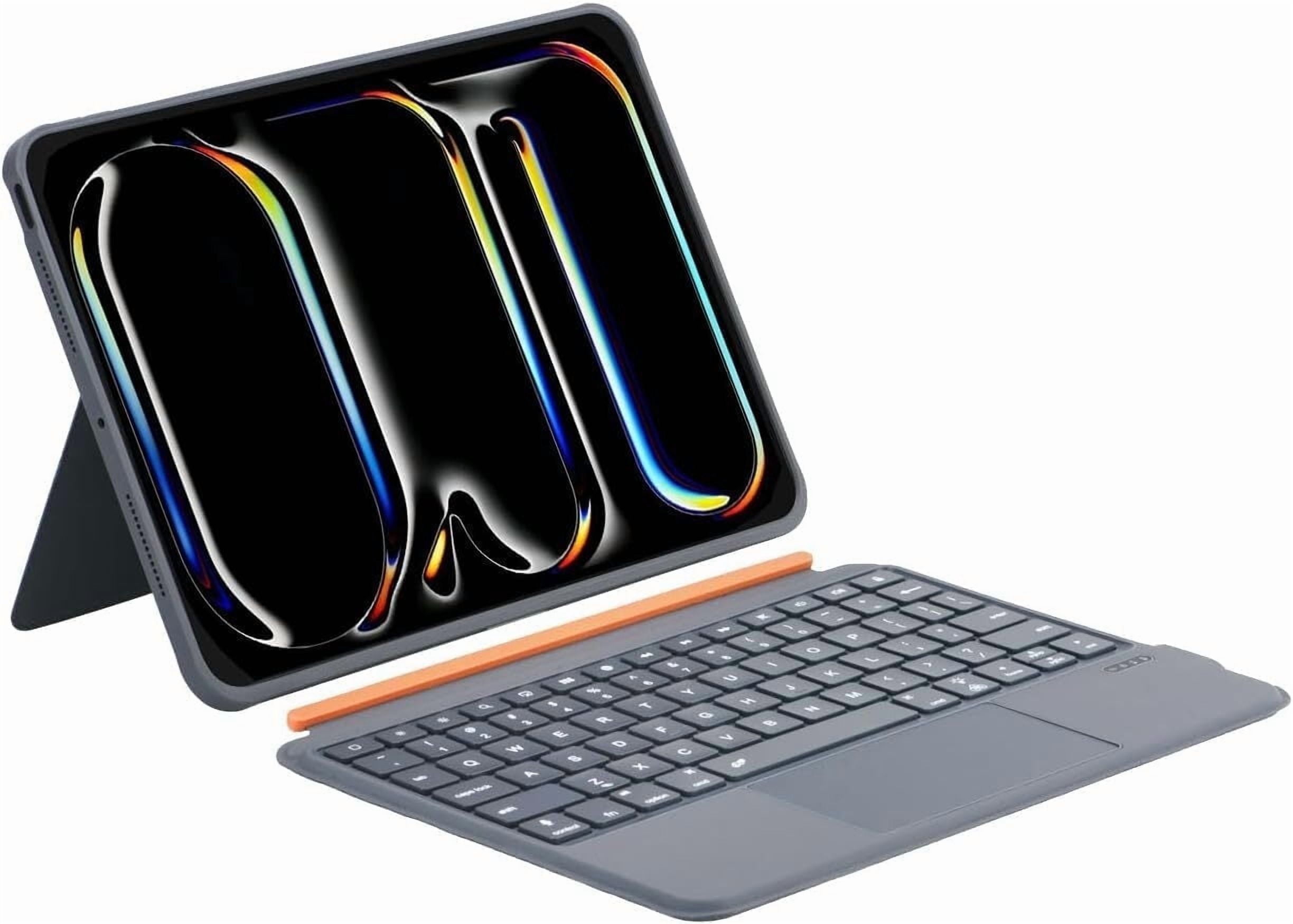 Keyboard Case for iPad Pro 11 inch M4 2024, Detachable Magnetic Keyboard with Touchpad, Backlit, Portrait/Landscape Mode(Grey, Compatible with iPad Pro 11 M4 2024)