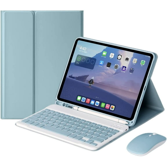 Keyboard Case for iPad iPad 10th Generation 10.9inch 2022, Keyboard+Mouse+Case with Pencil Holder-Candy Detachable Bluetooth Keyboard for 10.9" 2022 Model A2757/A2777/A2696