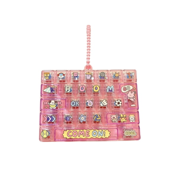 Keyboard Clicker Fidget 26 Keys Key Ring With Sleek Modern Design ,Stress Relief Clicker Fidget Toy,Keychain Fidget