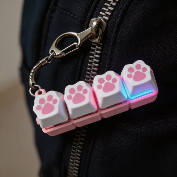 Keyboard Clicker Fidget 4 Keys ,Stress Relief Clicker Fidget Toy,Keychain Fidget
