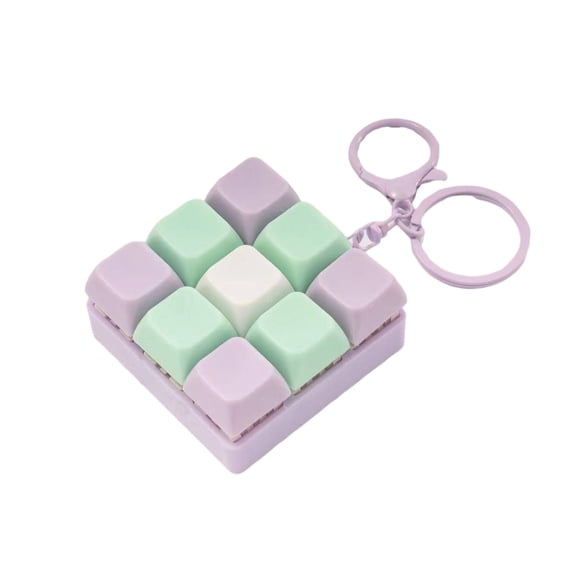 Keyboard Clicker Squeeze, Squeeze Keyboard Clicker, Keyboard Desk Attachment, 1.8X1.8 In, Portable Clicking, Relaxation Toys, Squeeze Toys for Relaxation, Pastel Hardware, 1 Pc