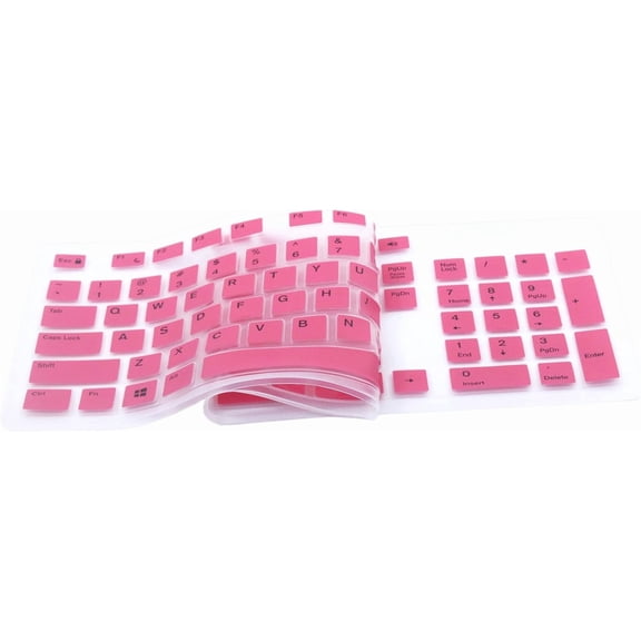 Keyboard Cover Compatible with Dell Inspiron AIO 3475 3670 3477 All-in-One Desktop Keyboard, Dell KM636 Wireless & Dell KB216 Wired Keyboard & Dell Optiplex 5250 3050 3240 5460 7450 7050 -Pink