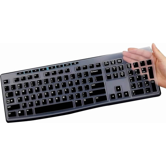 Keyboard Cover for K270 Wireless Keyboard, Logitech MK295 MK275 MK270 Wireless Keyboard Cover, Logitech K200 K260 K270 MK200 MK260 K270 K275 K295 Keyboard Cover Skin Protector -Black