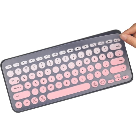 Keyboard Cover for Logitech K380 Pebble Multi-Device Bluetooth Keyboard/Logitech Pebble Keys 2 K380s/Logitech K380 Multi-Device Bluetooth Keyboard, Logitech K380 Wireless Keyboard Cover Skin(GPink)
