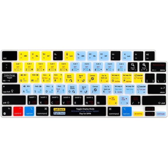 Keyboard Cover Silicone Protective Skin Keyboard Protector for MacBook 2026 Neo 13"(A18)& Air13.6 15"(M5-M2) & Pro14 16"(M5-M1) A3404 A3448 A3449 with Touch ID -Serato-Scratch-Live