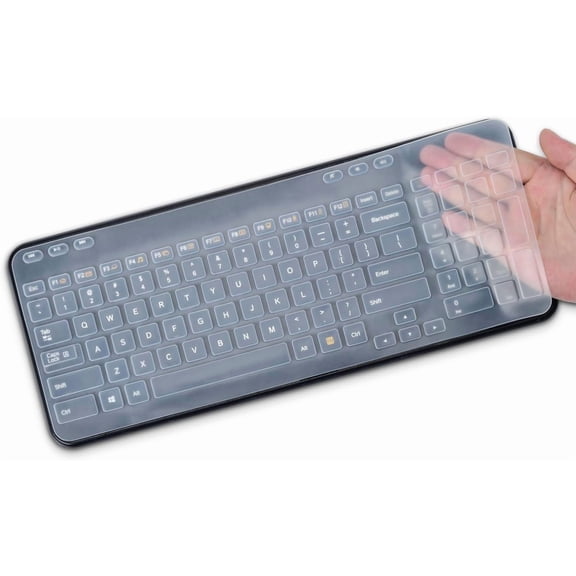 Keyboard Cover Skin for Logitech K360 MK360 Wireless Keyboard, Logitech K360 MK360 Waterproof Silicone Keyboard Protector, Clear