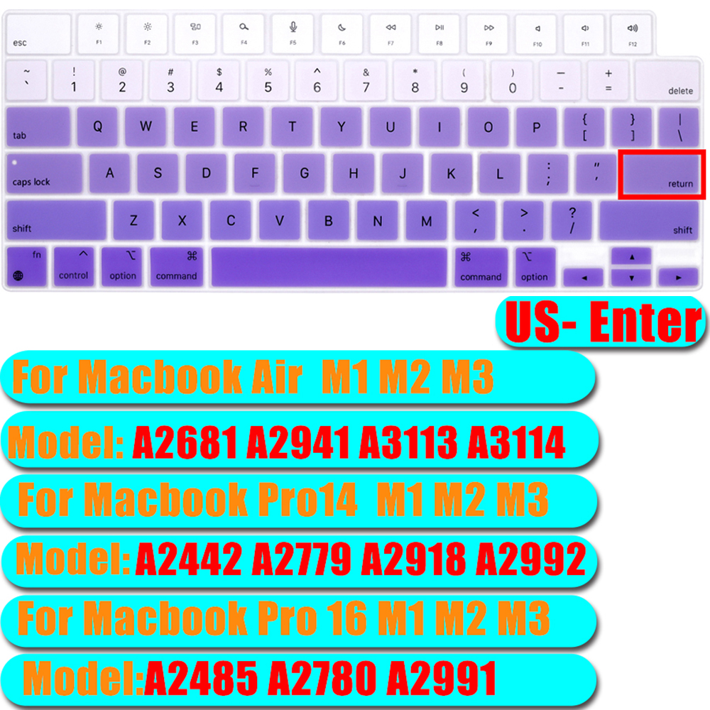 Tastatur-Schutz Copertura Opaca Skin Trasparente per Macbook Pro 13 15