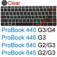 thumbnail image 1 of Keyboard Cover for HP ProBook 445 G10 440 G9 640 G8 G7 G6 G5 645 G4 G3 G2 X360 G1 Silicone Protector Skin Case Accessory 14 Clear, 1 of 7