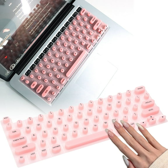 Keyboard Cover for Long Nails, AYAMAYA Silicone Raised Keyboard Cover Compatible with MacBook Pro 13 2020-2023 for Work & Study