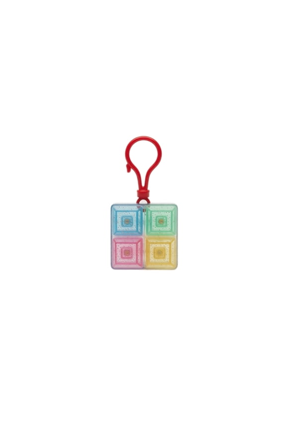 Keyboard Fidget Keychain, 4-in-1 Stress Relief Keyboard Clicker Decor, Keychain Cube Mechanical Key Button Clicker for Office School Home to Pass The Time (D)