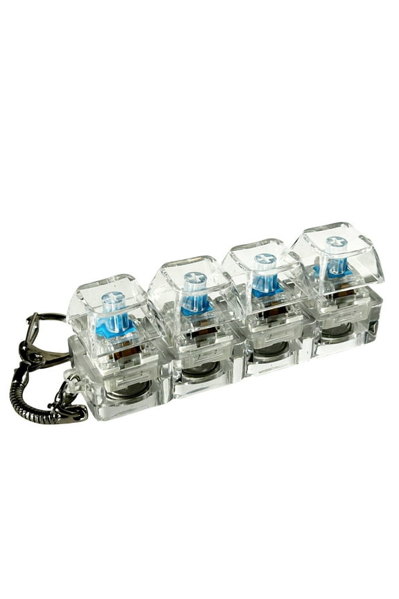 Keyboard Fidget Toys Keyboard Fidget Keychains for Adults Teens Finger Stress Relief Keycap for Boys Girls Students Decompression Gifts (No lights and no batteries)