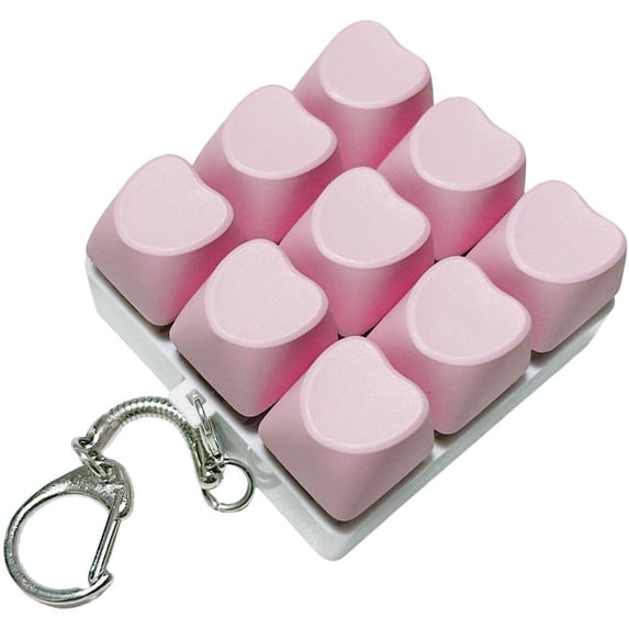 Keyboard Fidget Keychain Keycap Relaxing Relief Stress Clicker Pass The Time Keys Button Pinch Fidgets Keyboard