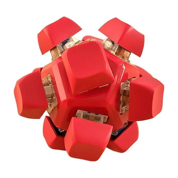 Keyboard Fidget Pad for Adults – LED Light Clicker, Stress Relief Sensory Gadget for Focus & Anxiety Reduction (Red)