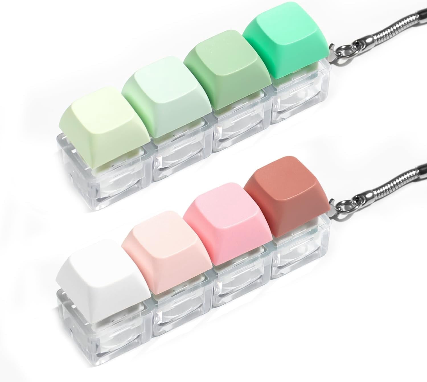 Keyboard Fidget Types Keyboard Fidget Toy - 2Pcs Fidget Keyboard Keychain Keyboard Clicker ...