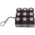 thumbnail image 1 of Keyboard Fidget Toy, Cute Catpaw Clicky Keyboard Fidget Clicker Keychain, Cat Paw Key Button Stress Relief Fidget for Adult to Anxiety Decompression (black-9), 1 of 7