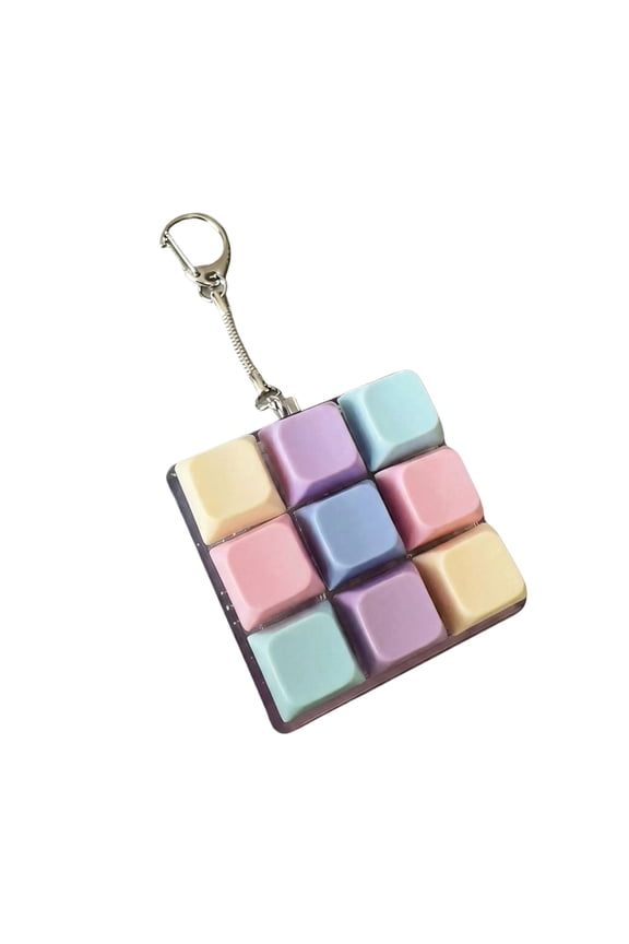 Keyboard Fidget Toy, Fidget Clicker Keyboard Keychain KeyboardButton Finger Clicker ForStress Relief Pass The Time, Sensory Decompressions Toy for Kids & Adults