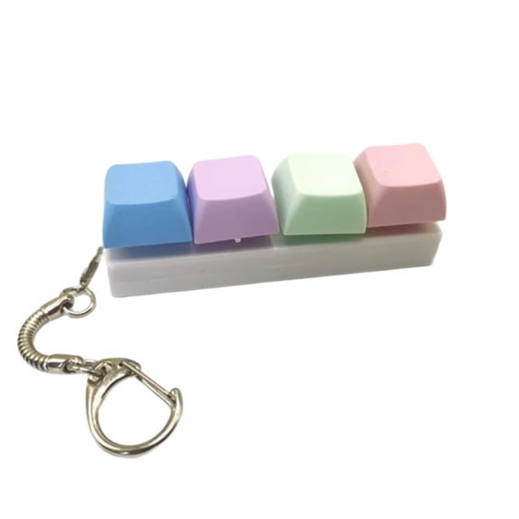 Keyboard Fidget Toy, Fidget Keyboard Clicker,Keyboard Keychain of Decompression Keycap Button Stress Relief Gifts