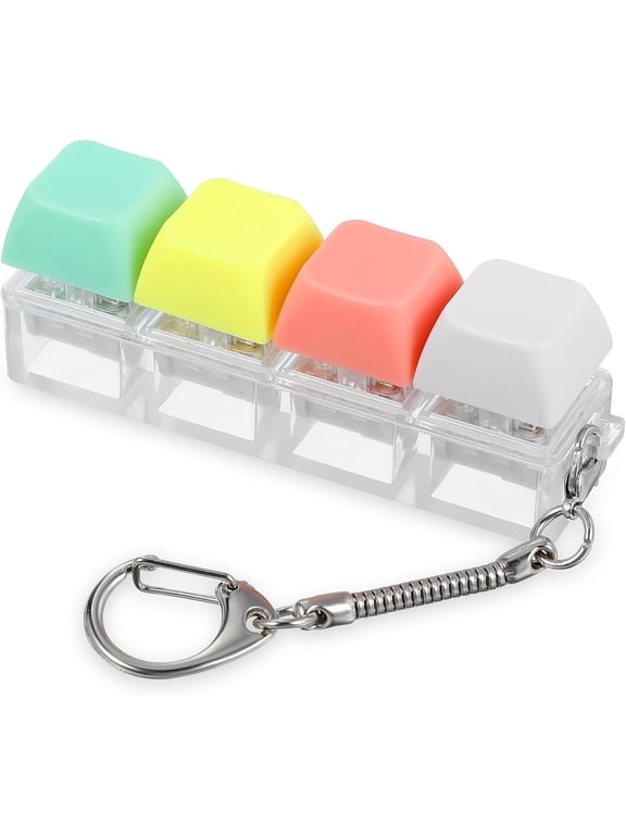 Keyboard Fidget Toy, Fidget Keychain, Fidget Clicker, Fidget Keyring for Stress Relief, Portable Fidget Keyboard for Adults and Kids, Pass the Time Decompression Decoration