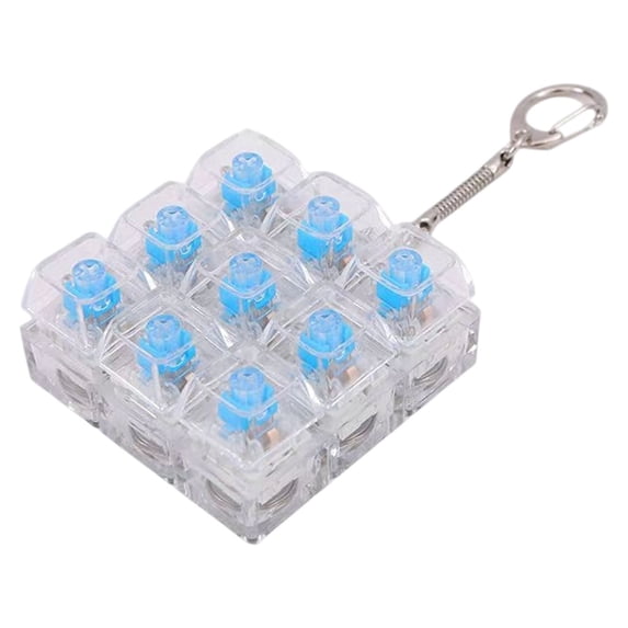 Keyboard Fidget Toy, Ngxiha Keyboard Adult Fidget Toy Clicker Toy Button Fidget Keyboard Keychain Without Lights, Portable Fidget Toy for Stress Relief, Mechanical Key Button Clicker Gift