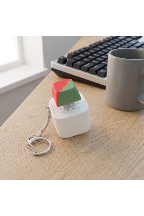 Keyboard Fidget Toy, Portable LED Light Up Keycap Fidget Clicker Keychain, Tactile Auditory Stimulation Fidget Gadget, Anxiety Relief Toy Suitable for Home, Office, School and Outdoor Travel