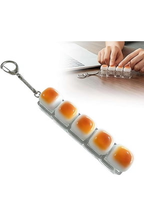 Keyboard Fidget Toy, Stress Relief Clicker Toy, Keychain Cube Mechanical Key Button Clicker for Office School Home to Pass The Time(wxx)
