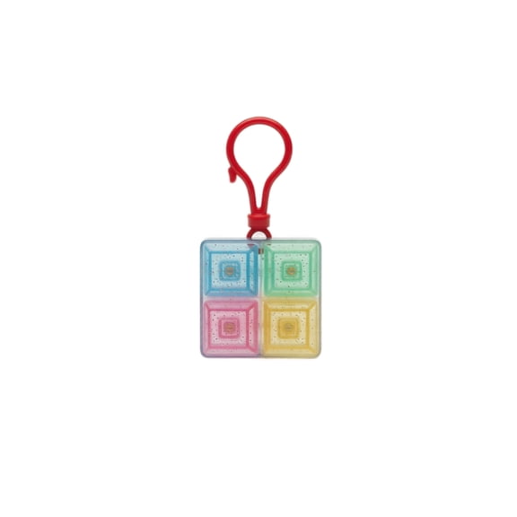Keyboard Fidget Toy, Tetris Style Push Pop Keychain, 4-Button Clicking Sensory Toy, Stress Relief Keychain For Kids Adults, Portable Pocket Toy With Carabiner Clip