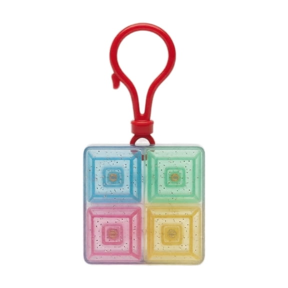 Keyboard Fidget Toy, Funny Style Push Keychain, 4-Button Clicking Sensory Toy, Stress Relief Keychain for Adults, Portable Pocket Toy With Carabiner Clip